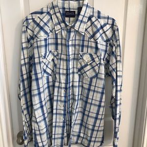 Men’s Plaid pearl-snap shirt